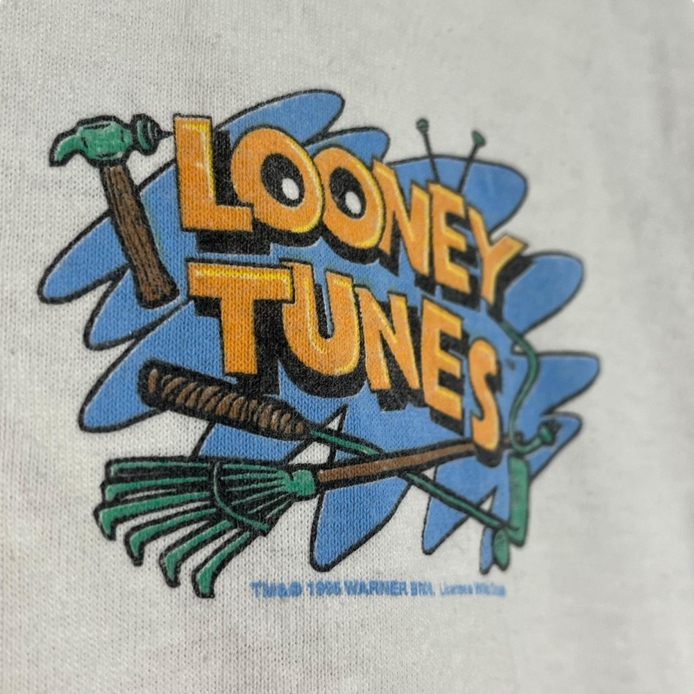 Vintage Looney Tunes Wile E Coyote Single Stitch Shirt 1995 Size Large - Picture 6 of 7